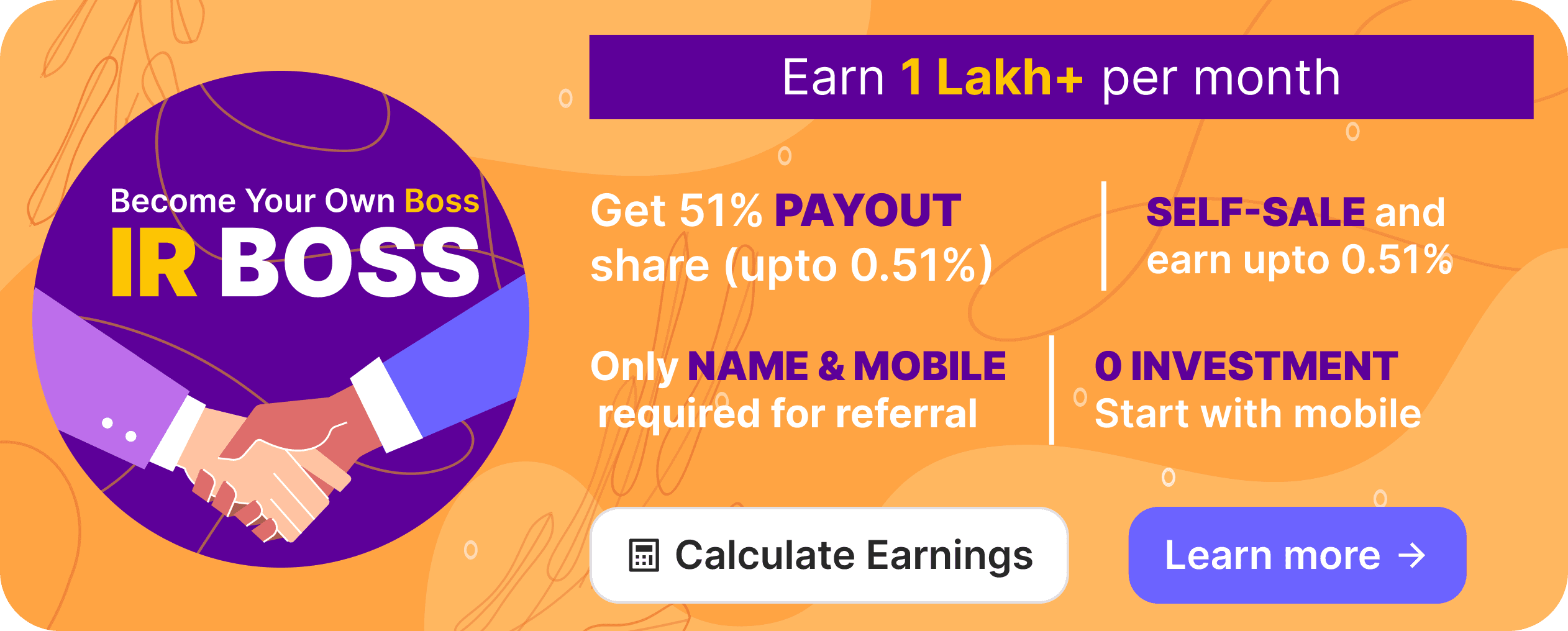 Become a Partner - Earn ₹1 Lakh+ per month - Calculate Earnings